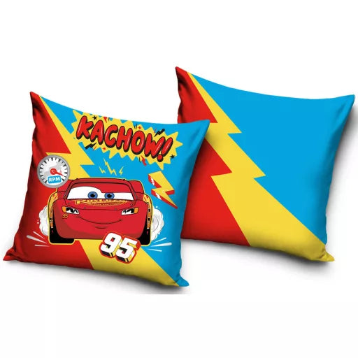 ⚡🏁 Taie d’oreiller – Disney Verdák Thunder – 40x40 cm – effet velours – coussin inclus