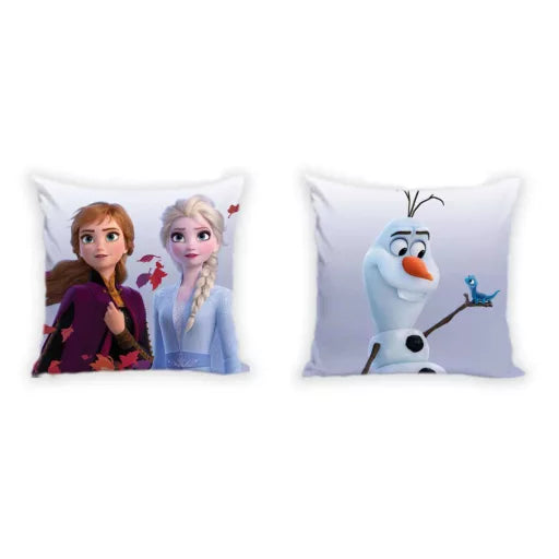 ❄️👑 Taie d’oreiller – Disney Frozen Moments – 40x40 cm – effet velours – coussin inclus