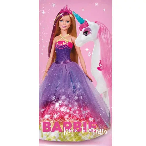💖 Serviette de bain Barbie – Born to Dream