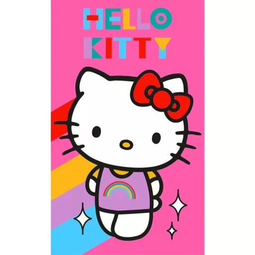 🌈 Serviette Hello Kitty Rainbow – 30x50 cm