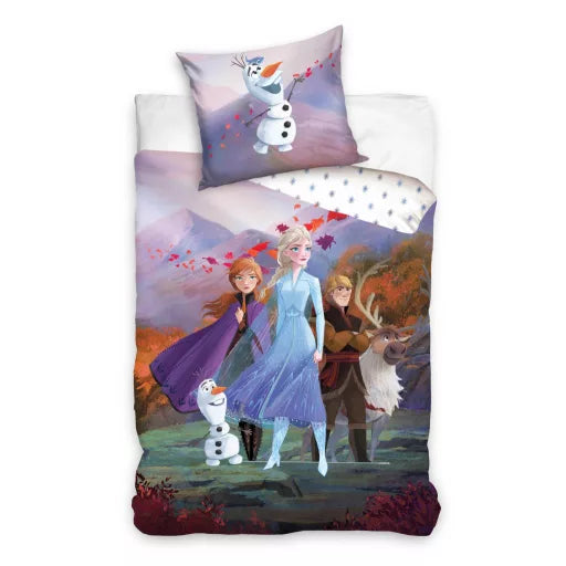❄️ Parure de lit Disney La Reine des Neiges – Le Réveil – 140×200 cm + taie 70×90 cm