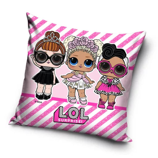 👑 Coussin décoratif – LOL Surprise Pop Queens – 40 × 40 cm