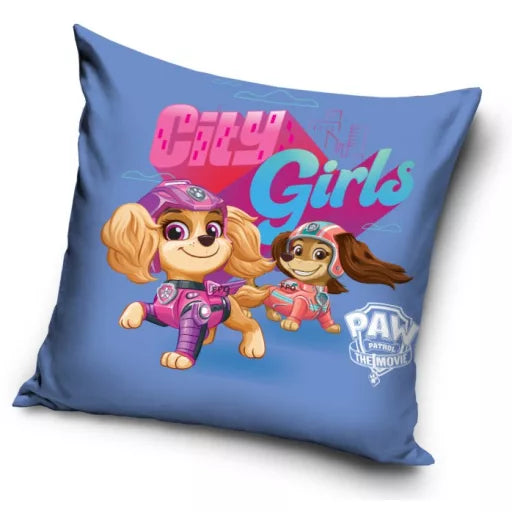 🐾 Coussin décoratif – Pat' Patrouille City Girls – 40 × 40 cm