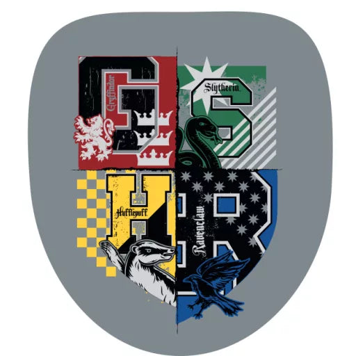 🪄 Coussin décoratif – Harry Potter Crête grise – 32 × 35 cm