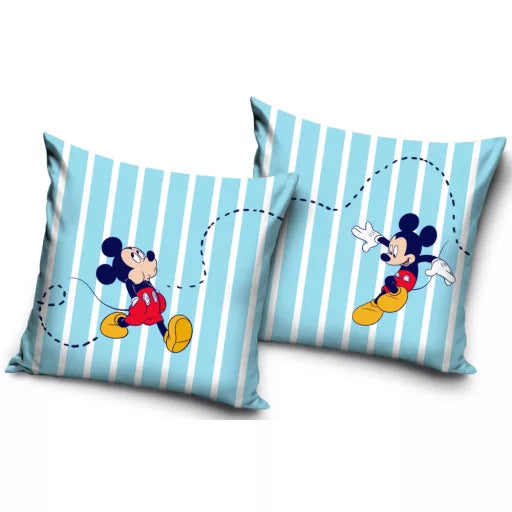 😄 Coussin décoratif – Disney Mickey Rayures et Sourire – 40 × 40 cm