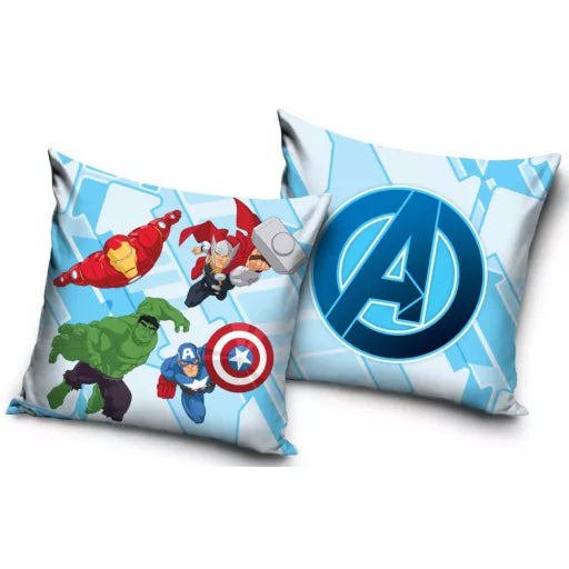 🛌🦸♂️ Taie d’oreiller – Avengers Infinity Rest – 40x40 cm – effet velours – coussin inclus
