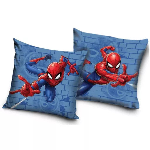 🕷️🖼️ Housse de coussin murale – Spiderman – 40x40 cm – effet velours – coussin inclus