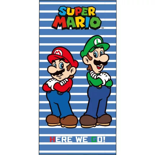 🍄 Serviette de bain Super Mario – Here We Go