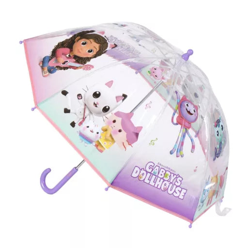 🎶☔ Parapluie transparent enfant Maison de poupée Gabby – Musique – Ø 71 cm