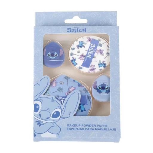 🐾🌟 Lot de 4 éponges à maquillage – Disney Lilo et Stitch : Le chien étoile – 15 × 11 cm