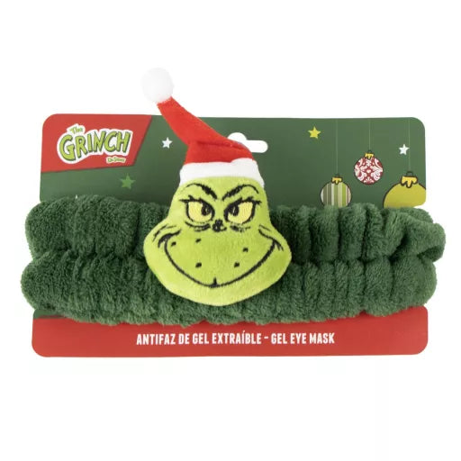 💚😈 Bandeau cosmétique – La malice du Grinch – 100 % polyester – 20 × 12 cm