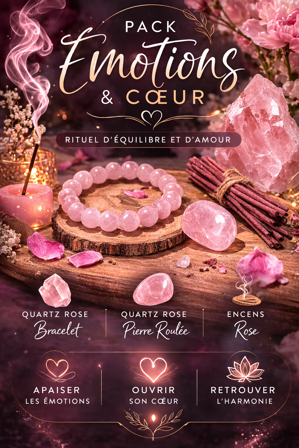 🌸 Pack Émotions & Cœur – Rituel Énergétique