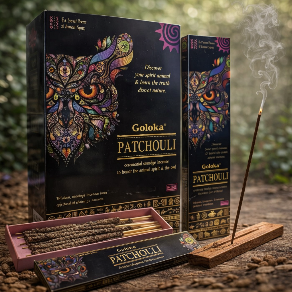 **🦉 Encens en Bâtons Goloka Smudge Patchouli – 29 g