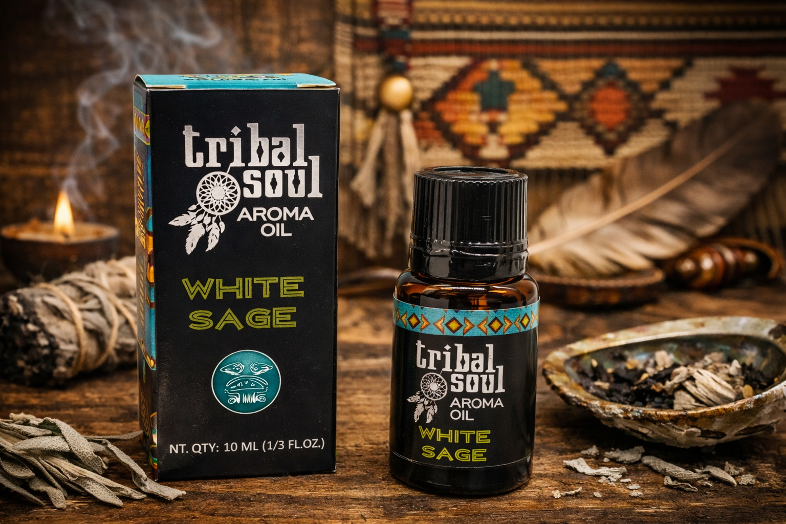 🌿 Huile Parfumée Tribal Soul – Sauge Blanche (10 ml)