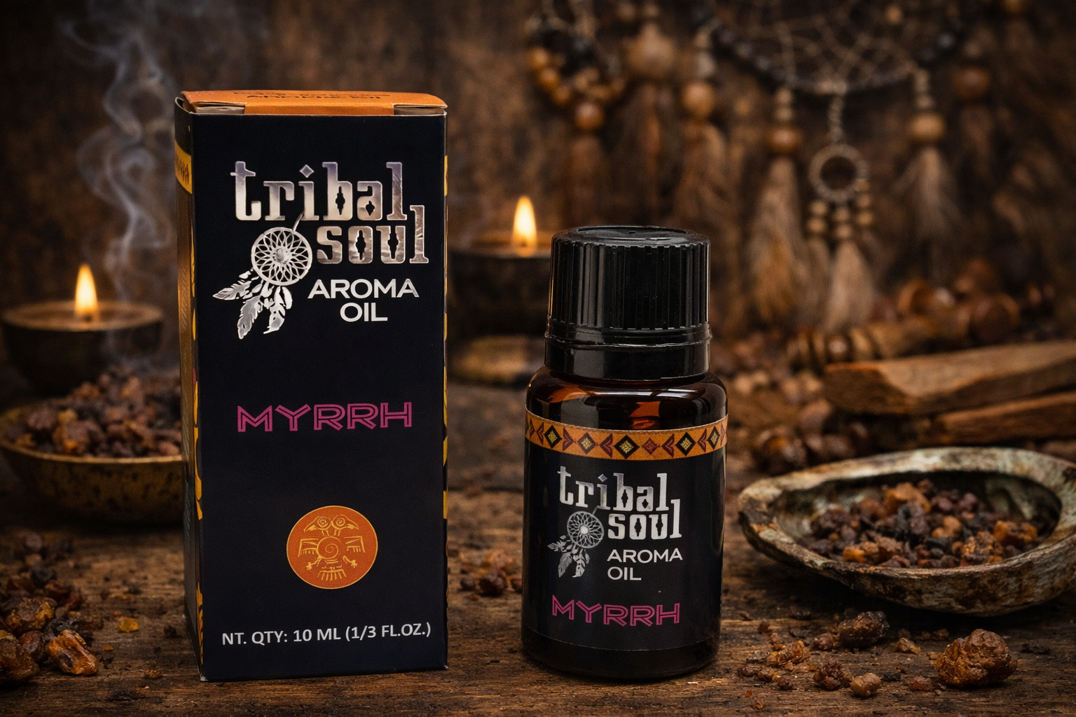 🕯️ Huile Parfumée Tribal Soul – Myrrhe (10 ml)
