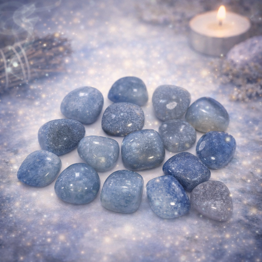 💙 Aventurine Bleue – Pierre Roulée (2 à 3 cm)