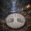 ✨🌙 Plaque de Sélénite – Arbre de Vie (10 cm)