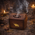 ✨🐘 Porte‑Encens pour Cônes – Boîte en Bois de Sheesham – Motif Éléphant