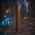 ✨🌟 Porte‑Encens Tour Octogonale Ajourée – Motifs Étoiles – 30 cm
