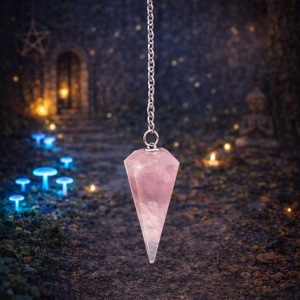 ✨🌸 Pendule Quartz Rose – 6 Facettes
