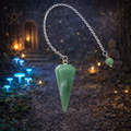 ✨💚 Pendule Aventurine Verte – 6 Facettes