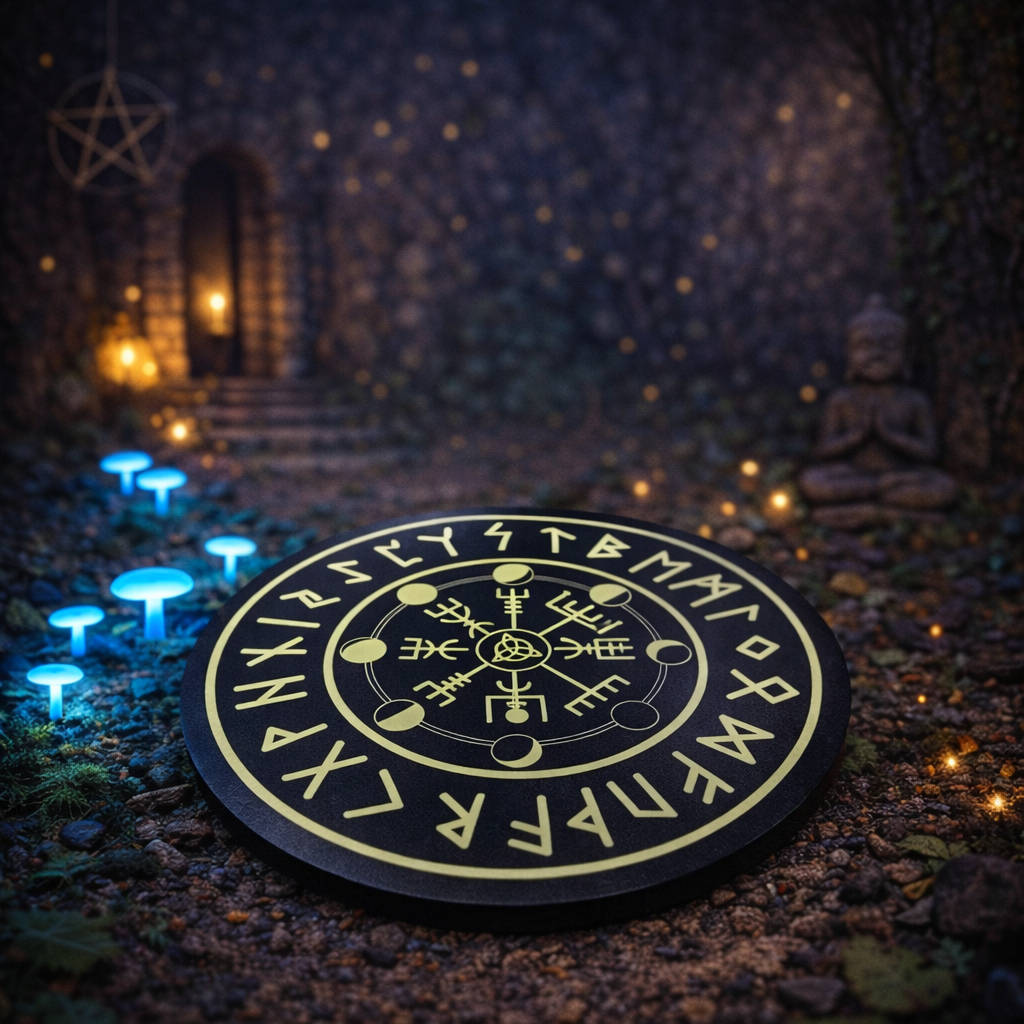 ✨🌙 Planche de Divination Futhark en Bois – 20 cm