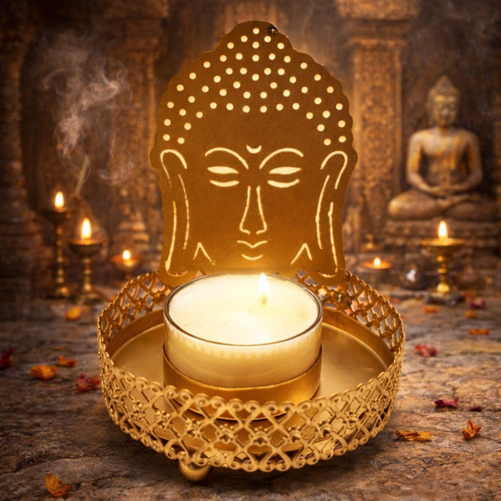 ✨🙏 Bougeoir à Réflexion Bouddha