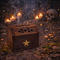 ✨⭐ Porte-Encens Cône en Bois – Coffret Motif Étoile