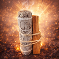 ✨🌿 Ensemble Purifiant Sauge Blanche & Palo Santo – 10 cm
