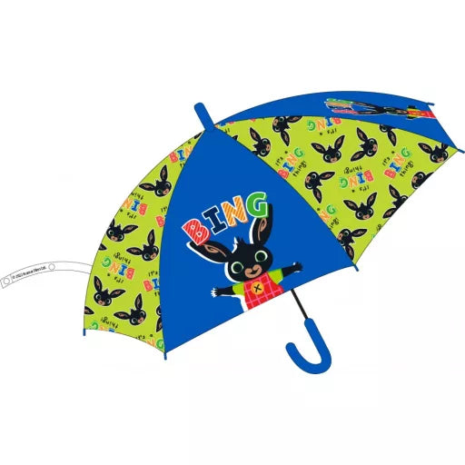 🐰💚☔ Parapluie semi‑automatique enfant Bing Thing Green – Ø 74 cm