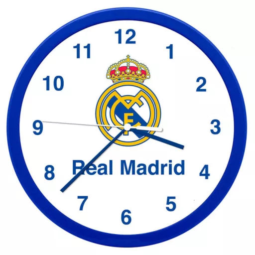 ⚽🕒 Horloge murale – Emblème du Real Madrid – 25 cm