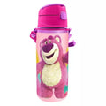🍓🐻 Bouteille en aluminium Lotso – Toy Story – 600 ml – Avec paille &amp; crochet