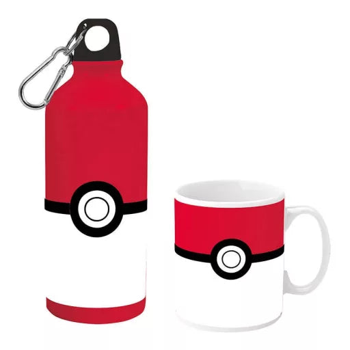 ⚡🎁 Coffret Pokémon – Tasse en porcelaine + gourde Pokéball