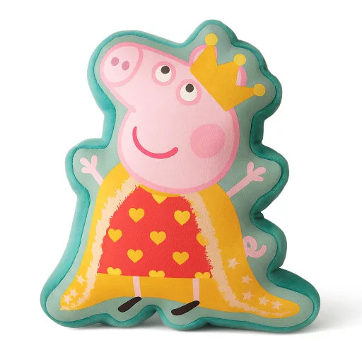 👑 Coussin décoratif – Peppa Pig en forme de reine – 35 cm