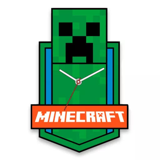 ⛏️🕒 Horloge murale XL – Minecraft – 50 × 35 cm