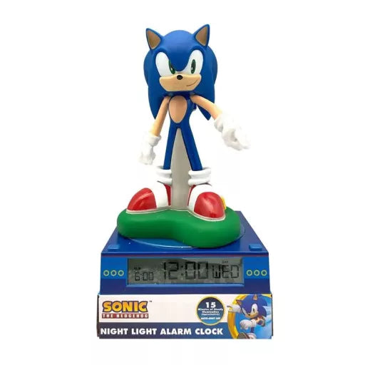 🌀⏰ Réveil veilleuse 3D – Sonic le Hérisson – 25 cm
