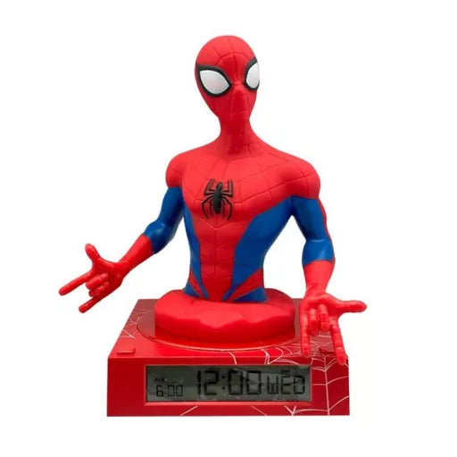 🕸️⏰ Réveil veilleuse 3D – Spiderman Warrior – 25 cm
