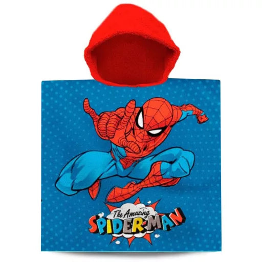 🕷️🛡️ Poncho de plage – Spiderman : Amazing – 100 % coton – 60 × 120 cm
