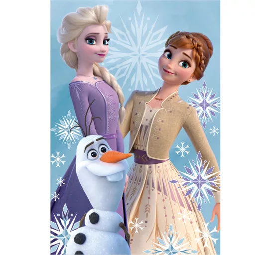 ❄️ Couverture polaire Disney – La Reine des Neiges : Olaf et ses sœurs – 100 x 150 cm