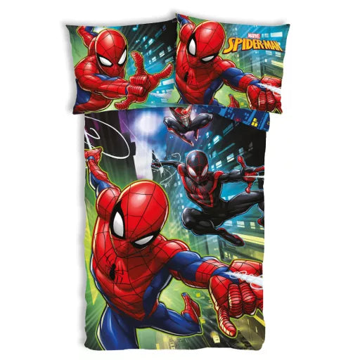 🕸️ Parure de lit Spiderman Trie Guardians – 140×200 cm + taie 70×90 cm