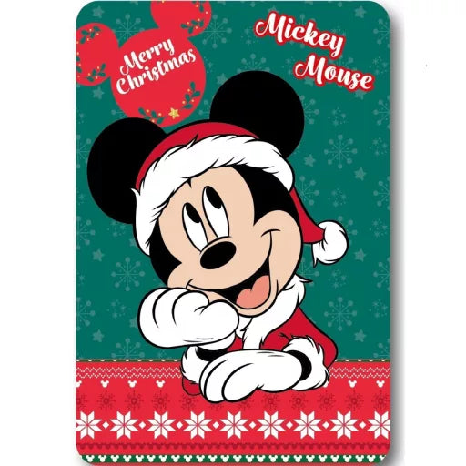🎅 Couverture polaire de Noël Disney – Mickey Festive – 100 x 140 cm
