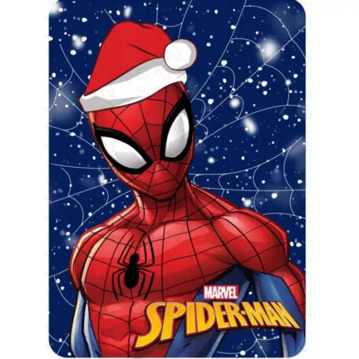 ❄️ Couverture polaire Spider-Man – Noël sous la neige – 100 x 140 cm