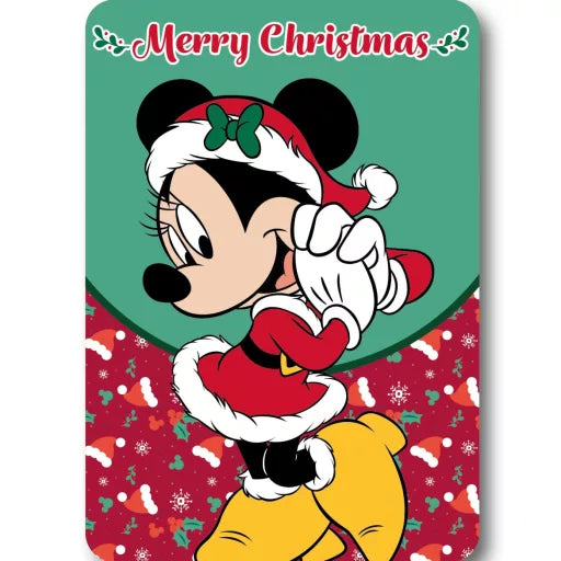 🎀 Couverture polaire de Noël Disney – Minnie Merry Moments – 100 x 140 cm