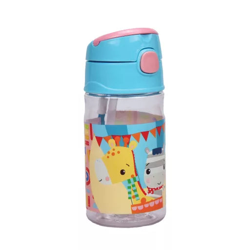 🎉 Bouteille Fisher-Price Animals Party avec paille et crochet – 350 ml