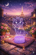 ✨🐾 Lampe 3D Personnalisée à LED – Marie des Aristochats