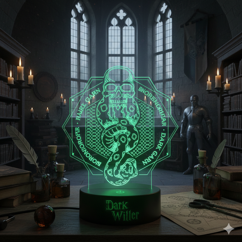 🪄💚 Lampe de Table LED Harry Potter – La Marque des Ténèbres