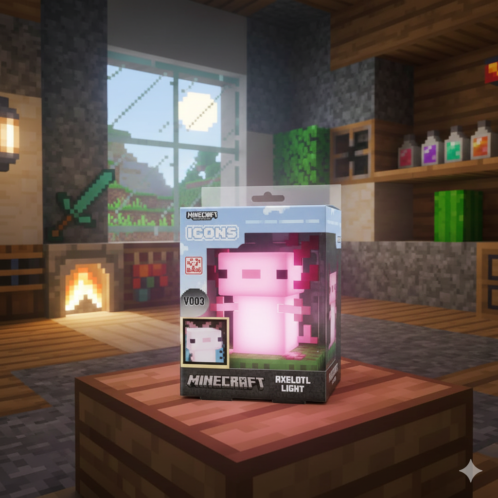 💗🦎 Lampe Icône Axolotl – Minecraft
