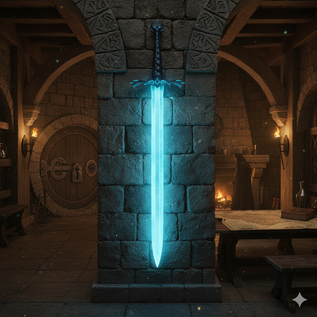 🔵🗡️ Lampe Le Seigneur des Anneaux – Dague Dard