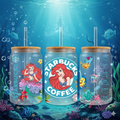 🧜♀️🌊 Verre Givré Personnalisable Ariel – Style Starbucks