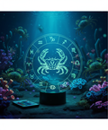 🌙✨ Lampe Illusion 3D – Astrologie Horoscope Cancer